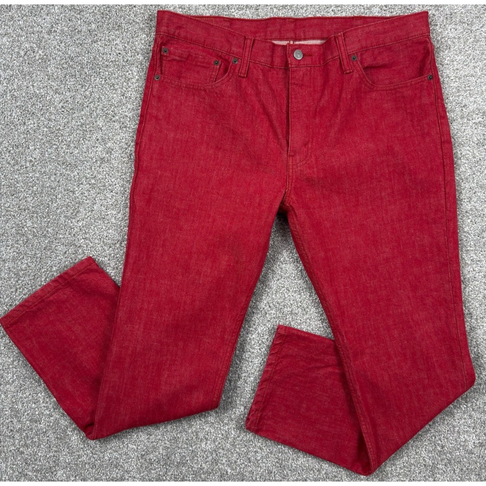 Levi's 511 Jeans Mens 38x30 Red Slim Fit 100% Cotton Denim NWOT